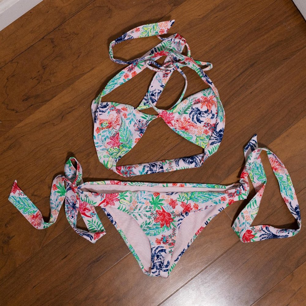 Adore Me Tropical Bikini Set Size Small